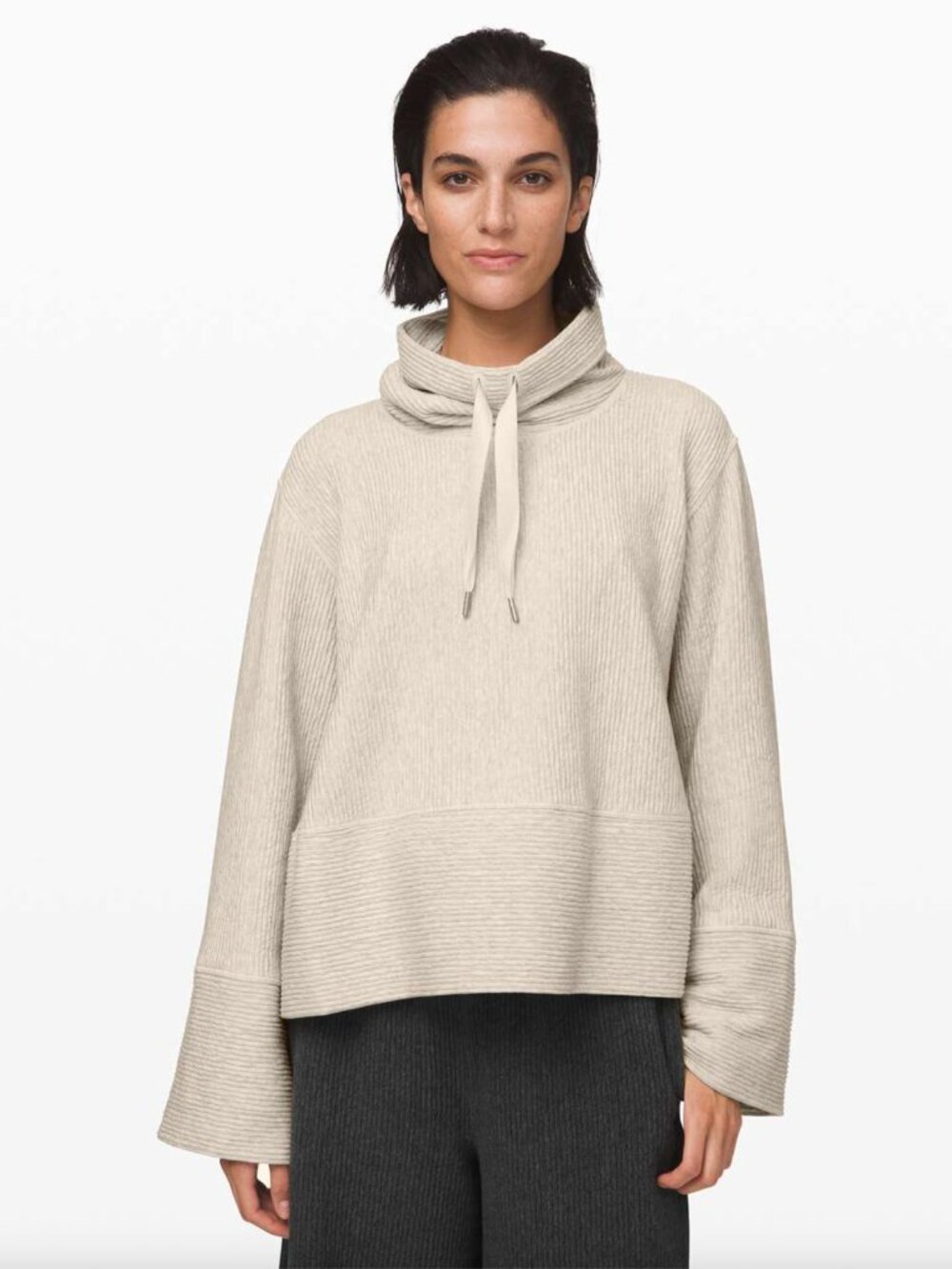 Lululemon Retreat Yourself Pullover
Heathered Light Ivory
